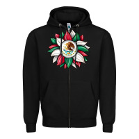 Black sunflower mexican flag Zipper Hoodie - JahusDesignShop