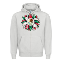 Dove Grey sunflower mexican flag Zipper Hoodie - JahusDesignShop