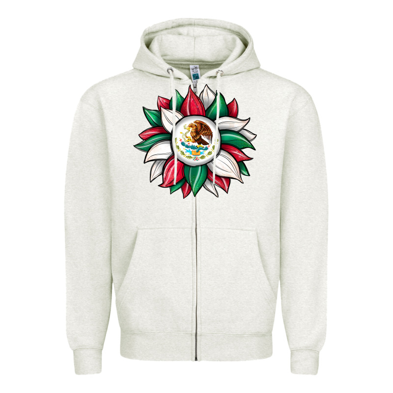 Sunflower Mexican Flag Zipper Hoodie by JahusDesignShop | Teevron