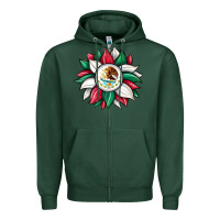 Sports Green sunflower mexican flag Zipper Hoodie - JahusDesignShop