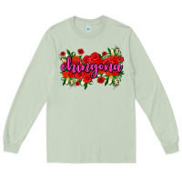 Matcha Chingona with roses Long Sleeve Tee - AdoDesignShop