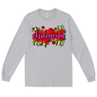 Moon Dust Chingona with roses Long Sleeve Tee - AdoDesignShop