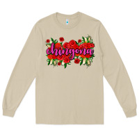 Mushroom Chingona with roses Long Sleeve Tee - AdoDesignShop