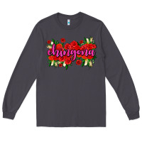 Smoke Chingona with roses Long Sleeve Tee - AdoDesignShop