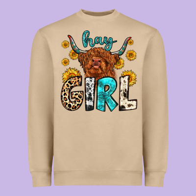 Hay Girl Heavyweight Sweatshirt Designed By Zillion Design Studio