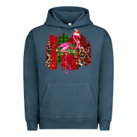 Pigment Midnight Navy Christmas Flamingo Urban Hoodie - Bettercallsaul