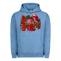 Pigment Pebble Blue Christmas Flamingo Urban Hoodie - Bettercallsaul