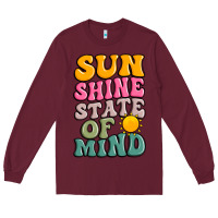 Burgundy sun shine state of mind Long Sleeve Tee - JahusDesignShop