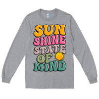 Heather Grey sun shine state of mind Long Sleeve Tee - JahusDesignShop
