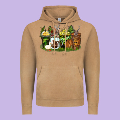Hunter Coffee Cups Vintage Hoodie Designed By Zillion Design Studio