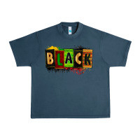 Midnight Navy Black juneteenth Urban Heavy Tee - Zillion Design Studio