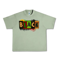 Oil Green Black juneteenth Urban Heavy Tee - Zillion Design Studio