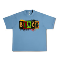 Pebble Blue Black juneteenth Urban Heavy Tee - Zillion Design Studio