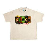 Sandshell Black juneteenth Urban Heavy Tee - Zillion Design Studio