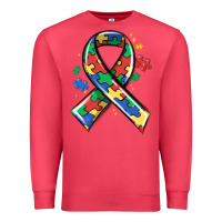 Cardinal autism puzzle ribbon Premium Sweatshirt - MaliasSmallBusiness