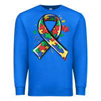True Royal autism puzzle ribbon Premium Sweatshirt - MaliasSmallBusiness