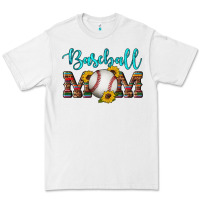 Western Leopard Serape Wooden Sunflowers  Turquoise Glitter Mom Baseba Premium Tee | Teevron