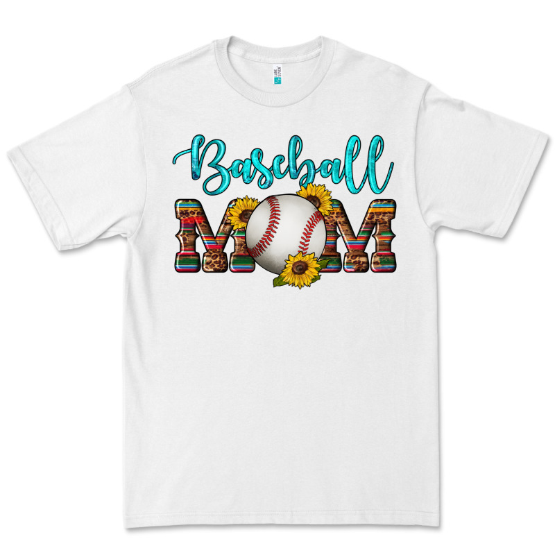Western Leopard Serape Wooden Sunflowers  Turquoise Glitter Mom Baseba Premium Tee by Artiststas | Teevron