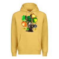 Antique Gold St. Patricks Clovers With Donkey Premium Hoodie - BundleAndBundleShop