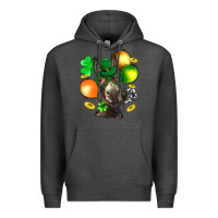 Charcoal Heather St. Patricks Clovers With Donkey Premium Hoodie - BundleAndBundleShop