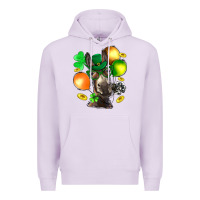 Lilac St. Patricks Clovers With Donkey Premium Hoodie - BundleAndBundleShop