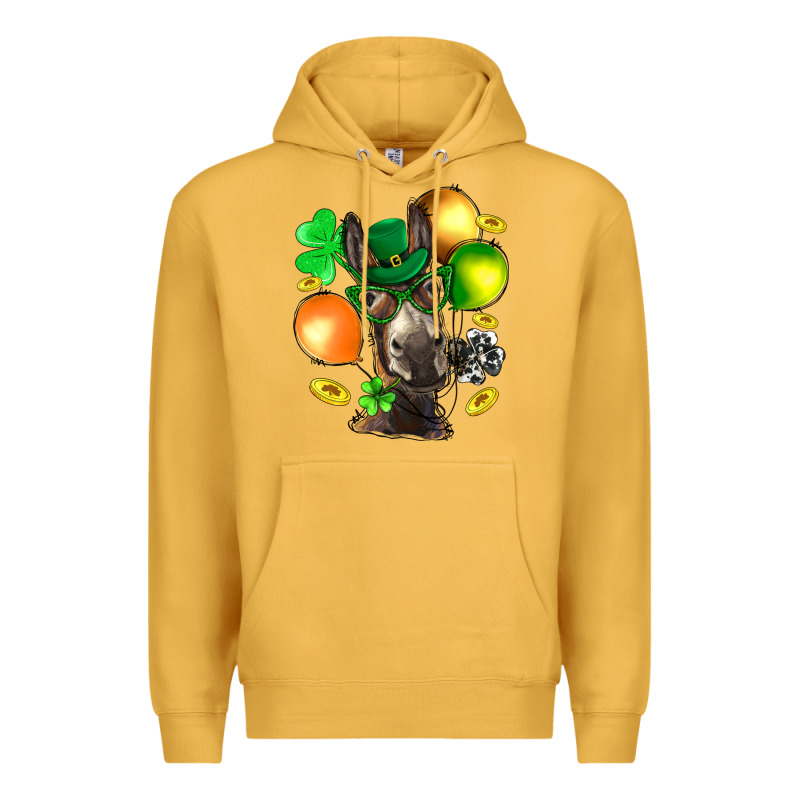 St. Patricks Clovers With Donkey Premium Hoodie by BundleAndBundleShop | Teevron