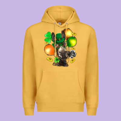 St. Patricks Clovers With Donkey Premium Hoodie Designed By Bundleandbundleshop