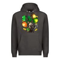 Smoke St. Patricks Clovers With Donkey Premium Hoodie - BundleAndBundleShop