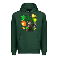 Sports Green St. Patricks Clovers With Donkey Premium Hoodie - BundleAndBundleShop