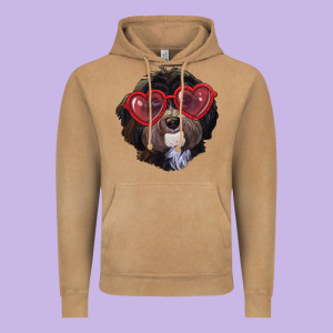 Havanese Dog With Love Glasses Vintage Hoodie Designed By Ranaportraitstore