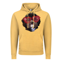 Vintage Mustard Havanese dog with love glasses Vintage Hoodie - RanaPortraitStore