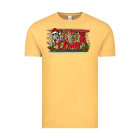 Vintage Mustard christmas western papa claus Vintage Tee - RanaPortraitStore