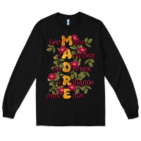 Black ella es mamá Long Sleeve Tee - JahusDesignShop
