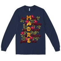 Navy ella es mamá Long Sleeve Tee - JahusDesignShop