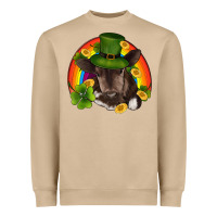 Mushroom st patricks day baby cow shamrock rainbow gold Heavyweight Sweatshirt - RanaPortraitStore