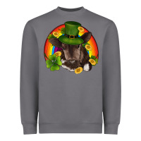 Storm st patricks day baby cow shamrock rainbow gold Heavyweight Sweatshirt - RanaPortraitStore