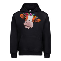 Black Cow With Flowers Urban Hoodie - Bettercallsaul