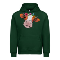 Foreset Green Cow With Flowers Urban Hoodie - Bettercallsaul