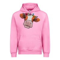 Fuchsia Pink Cow With Flowers Urban Hoodie - Bettercallsaul