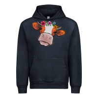 Navy Cow With Flowers Urban Hoodie - Bettercallsaul