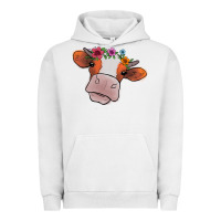 Cow With Flowers Urban Hoodie | Teevron