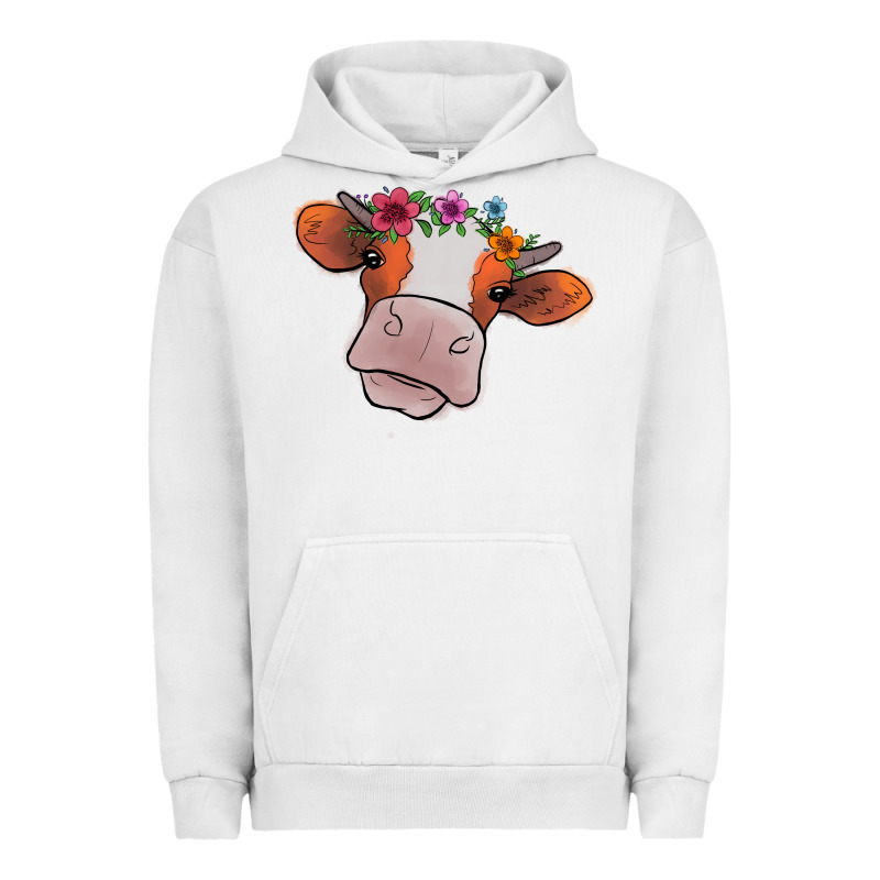 Cow With Flowers Urban Hoodie by Bettercallsaul | Teevron