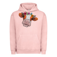 Pigment Salmon Cow With Flowers Urban Hoodie - Bettercallsaul