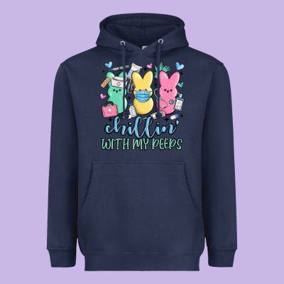 Chillin With My Peeps Heavyweight Hoodie Designed By Maliassmallbusiness
