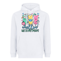 White chillin with my peeps Heavyweight Hoodie - MaliasSmallBusiness