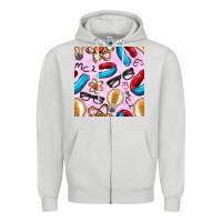 Dove Grey physics seamless pattern Zipper Hoodie - BundleAndBundleShop