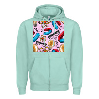 Seafoam physics seamless pattern Zipper Hoodie - BundleAndBundleShop