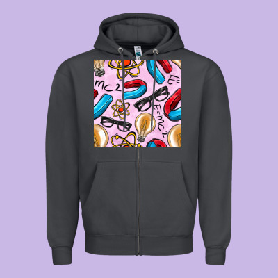 Physics Seamless Pattern Zipper Hoodie Designed By Bundleandbundleshop