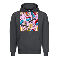 Smoke physics seamless pattern Zipper Hoodie - BundleAndBundleShop