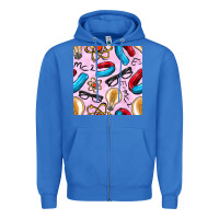 True Royal physics seamless pattern Zipper Hoodie - BundleAndBundleShop